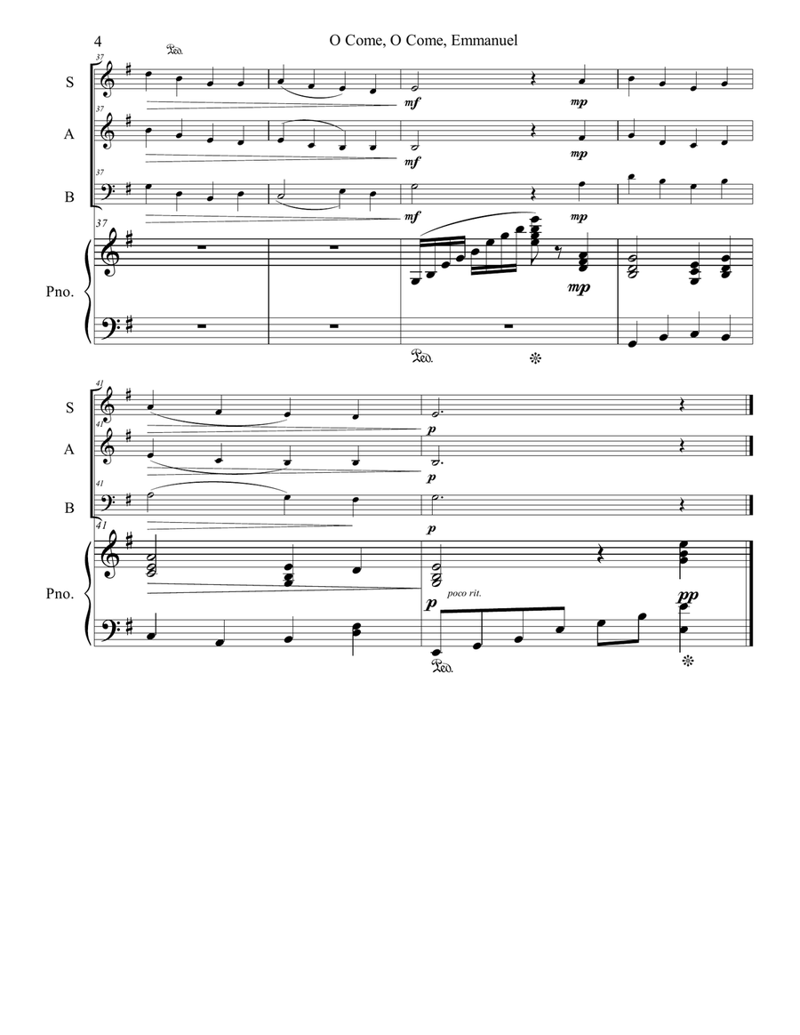O Come, O Come, Emmanuel 3-Part scores gallery preview page 4