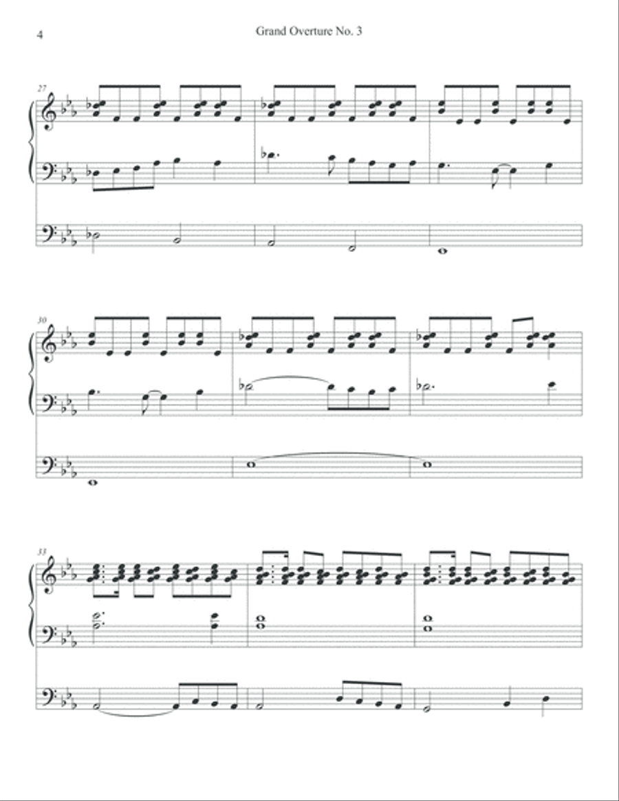Grand Overture No. 3 - Organ in E Flat Major Organ Solo scores gallery preview page 4
