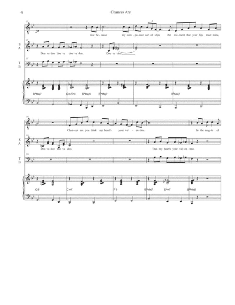 Chances Are 4-Part scores gallery preview page 4