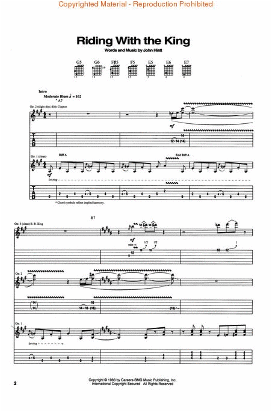 Riding with the King Electric Guitar scores gallery preview page 2