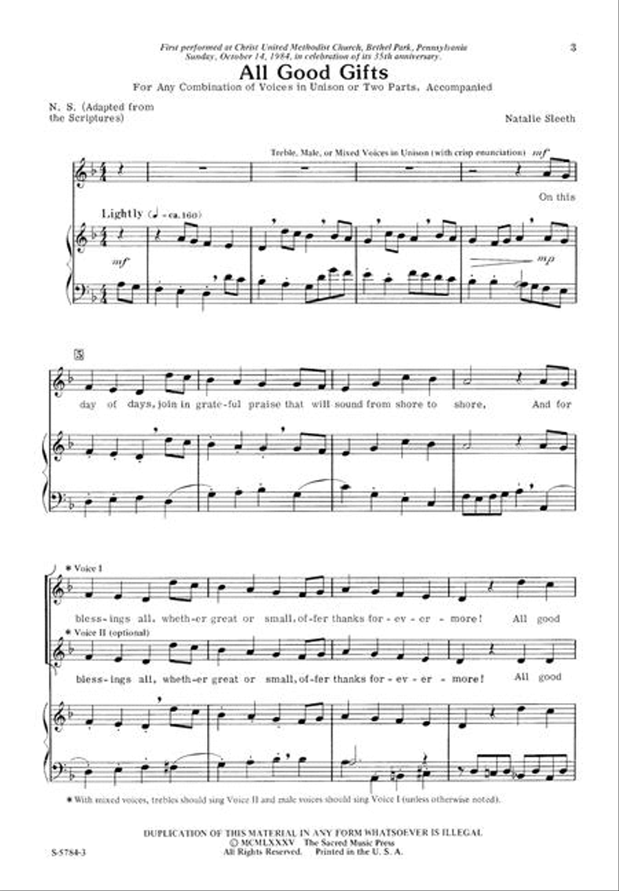 All Good Gifts All Good Gifts 2-Part scores gallery preview page 3