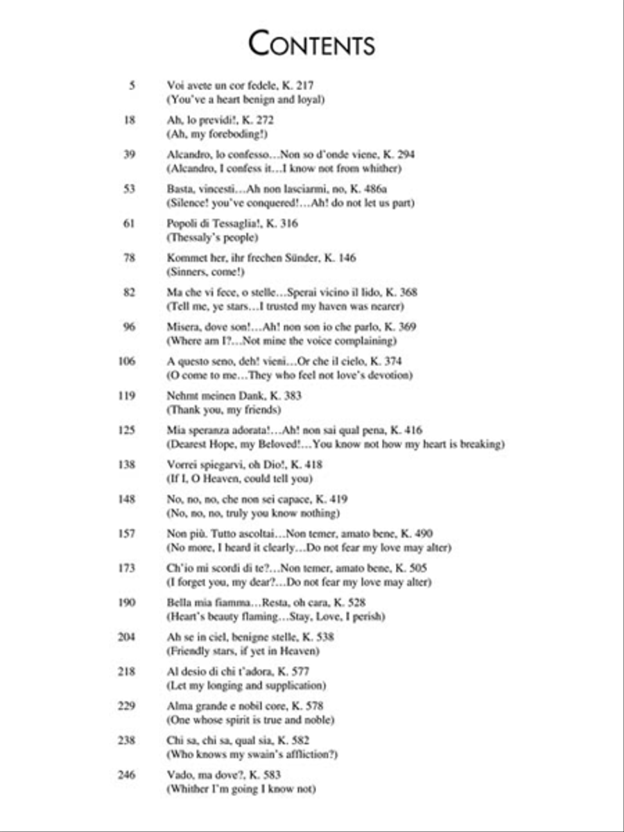 Mozart – 21 Concert Arias for Soprano Soprano Voice scores gallery preview page 2