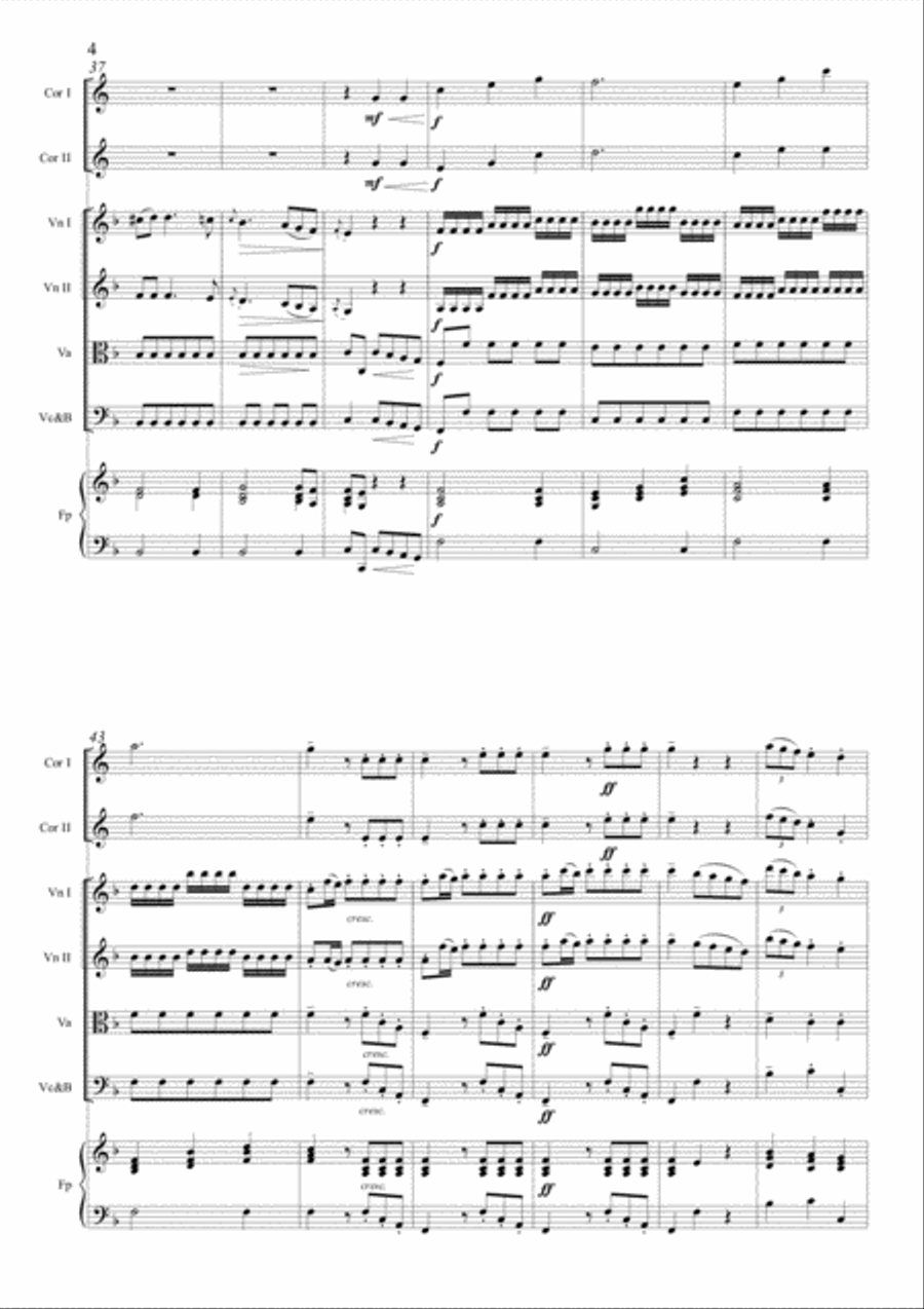 Concerto Per Fortepiano e Altri Stromenti Chamber Orchestra scores gallery preview page 5