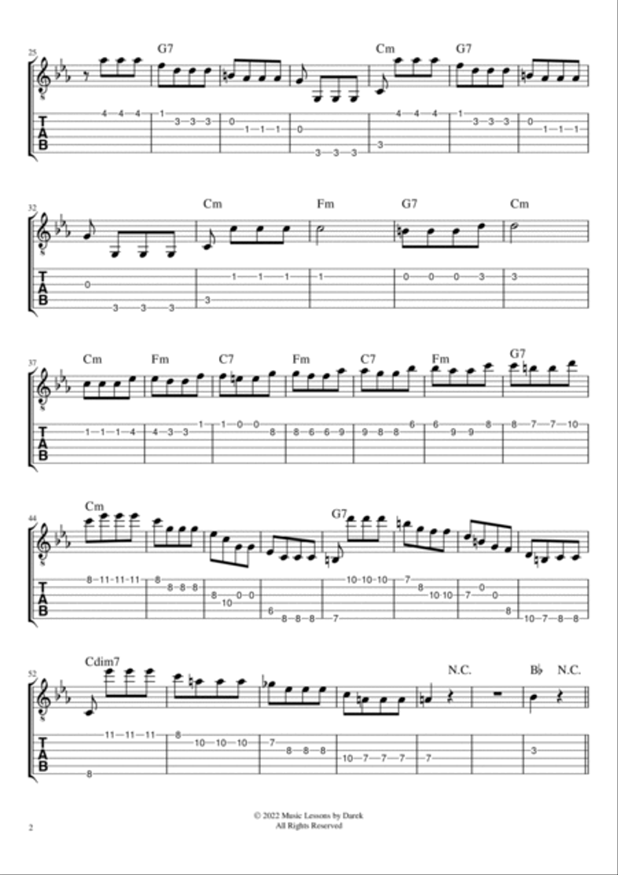 Symphony No. 5 (GUITAR TAB) C minor, Op. 67 [Ludwig van Beethoven] Acoustic Guitar scores gallery preview page 2