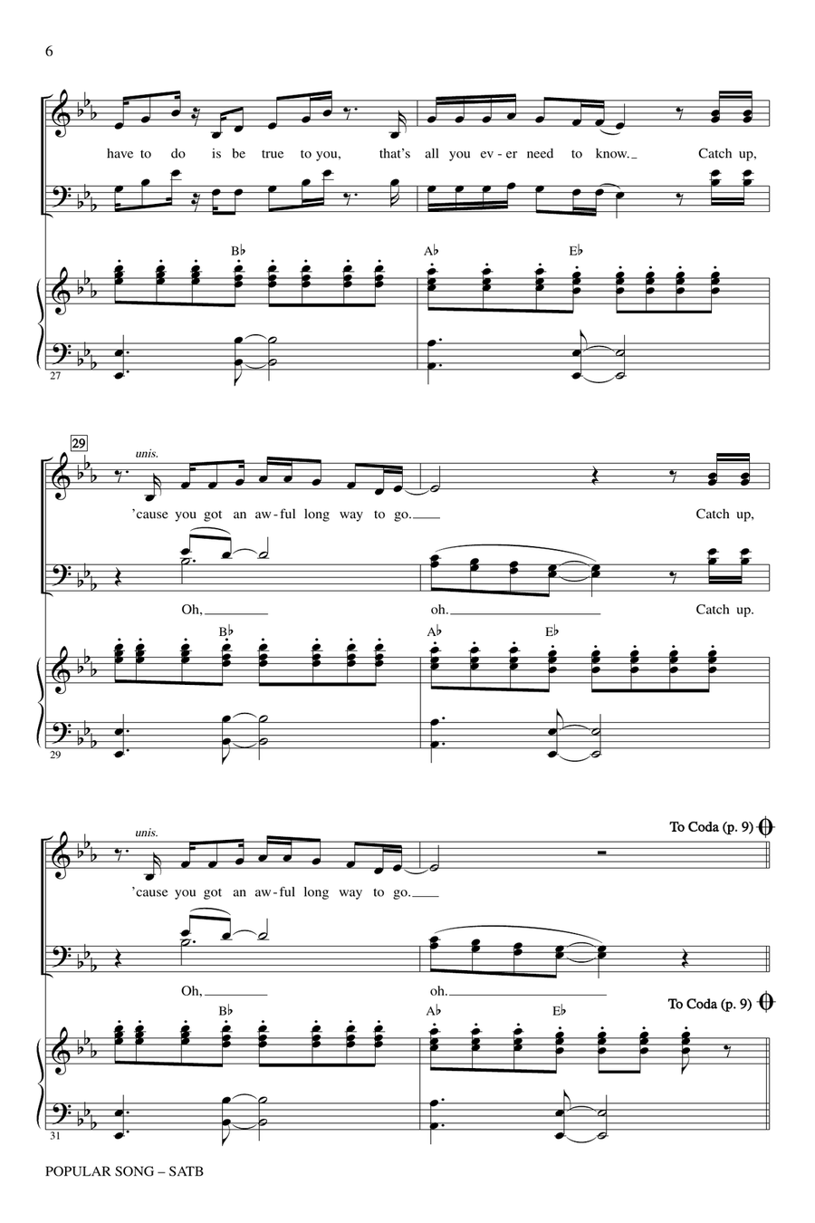 Popular Song 4-Part scores gallery preview page 5