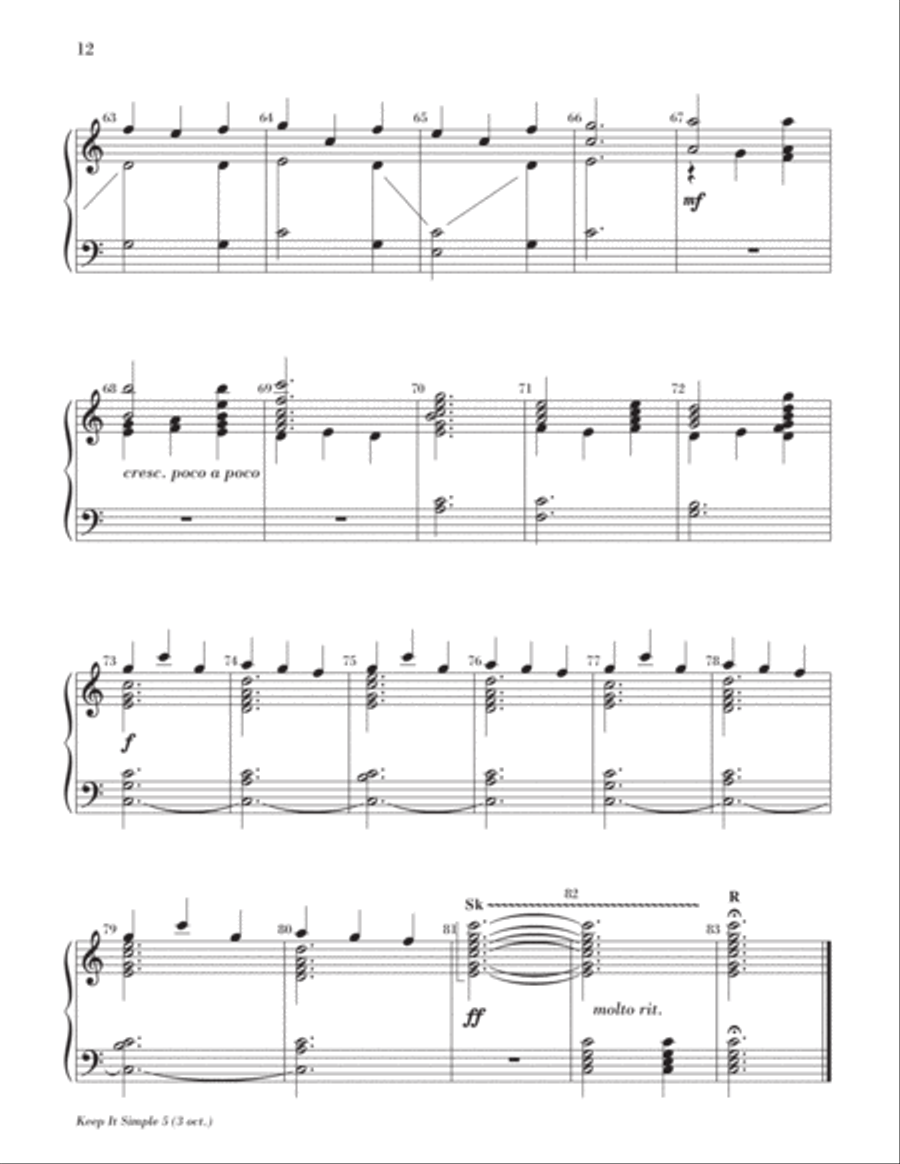 Keep It Simple 5 (Christmas Sacred and Secular) 3-Octaves scores gallery preview page 15