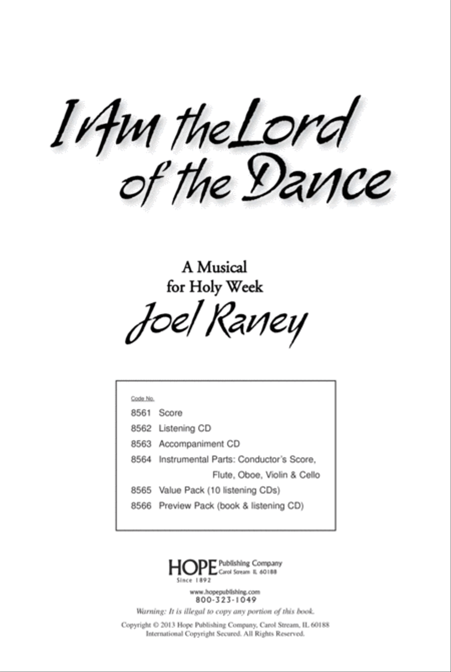 I Am the Lord of the Dance- Score image number null