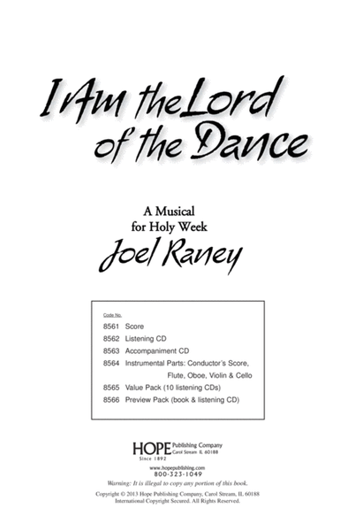 I Am the Lord of the Dance- Score image number null
