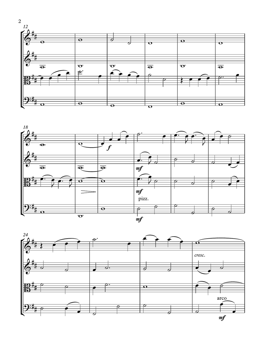 You Raise Me Up String Quartet scores gallery preview page 2