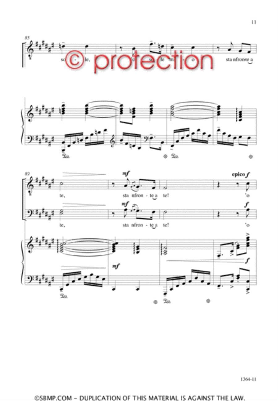 O Sole Mio - TBB Octavo 3-Part scores gallery preview page 10