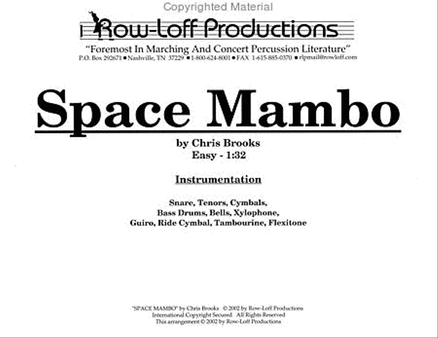 Space Mambo Percussion Ensemble scores gallery preview page 2