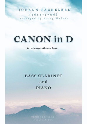 Book cover for Pachelbel: Canon in D (for Bass Clarinet and Piano)