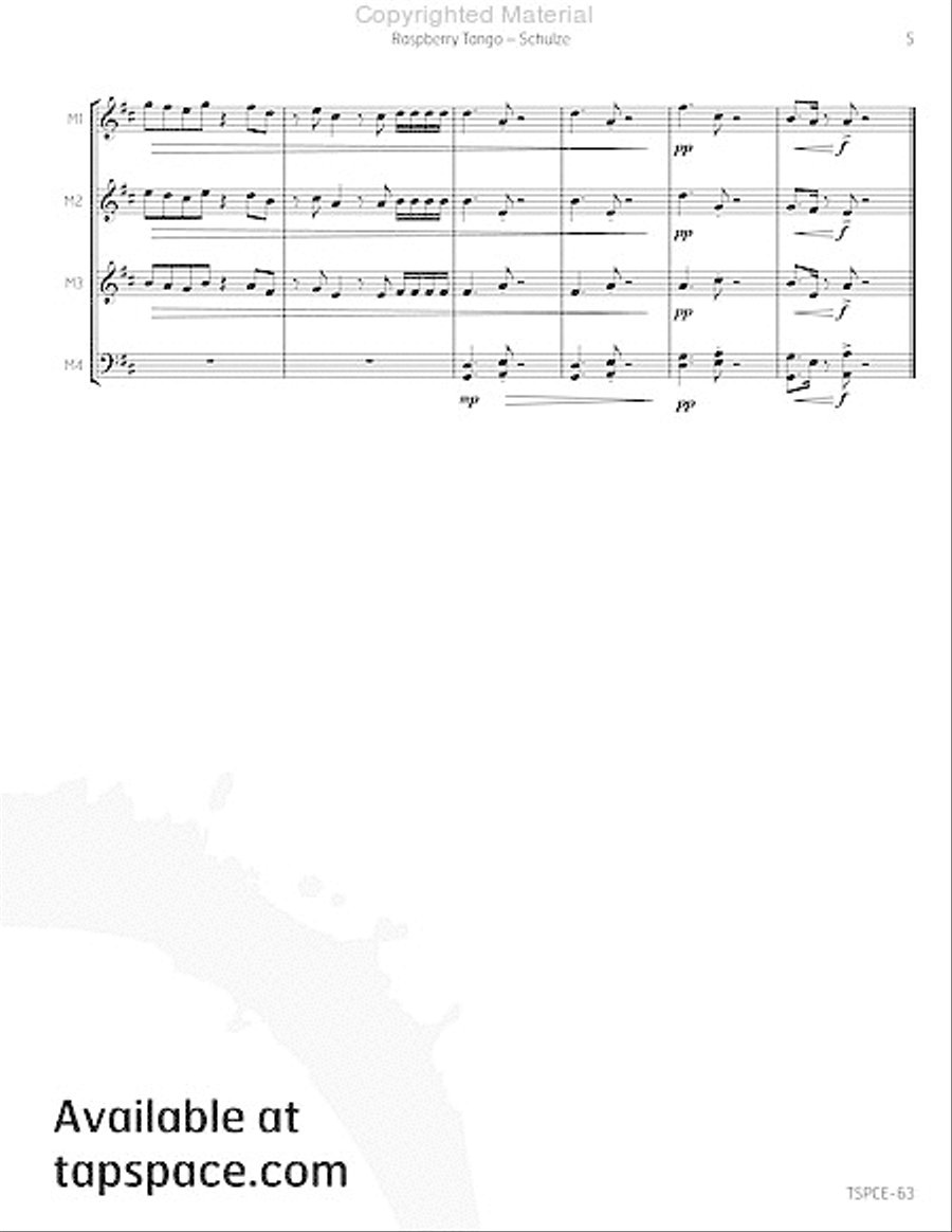 Raspberry Tango Percussion Ensemble scores gallery preview page 8