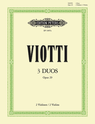 3 Duos Op. 29 for 2 Violins