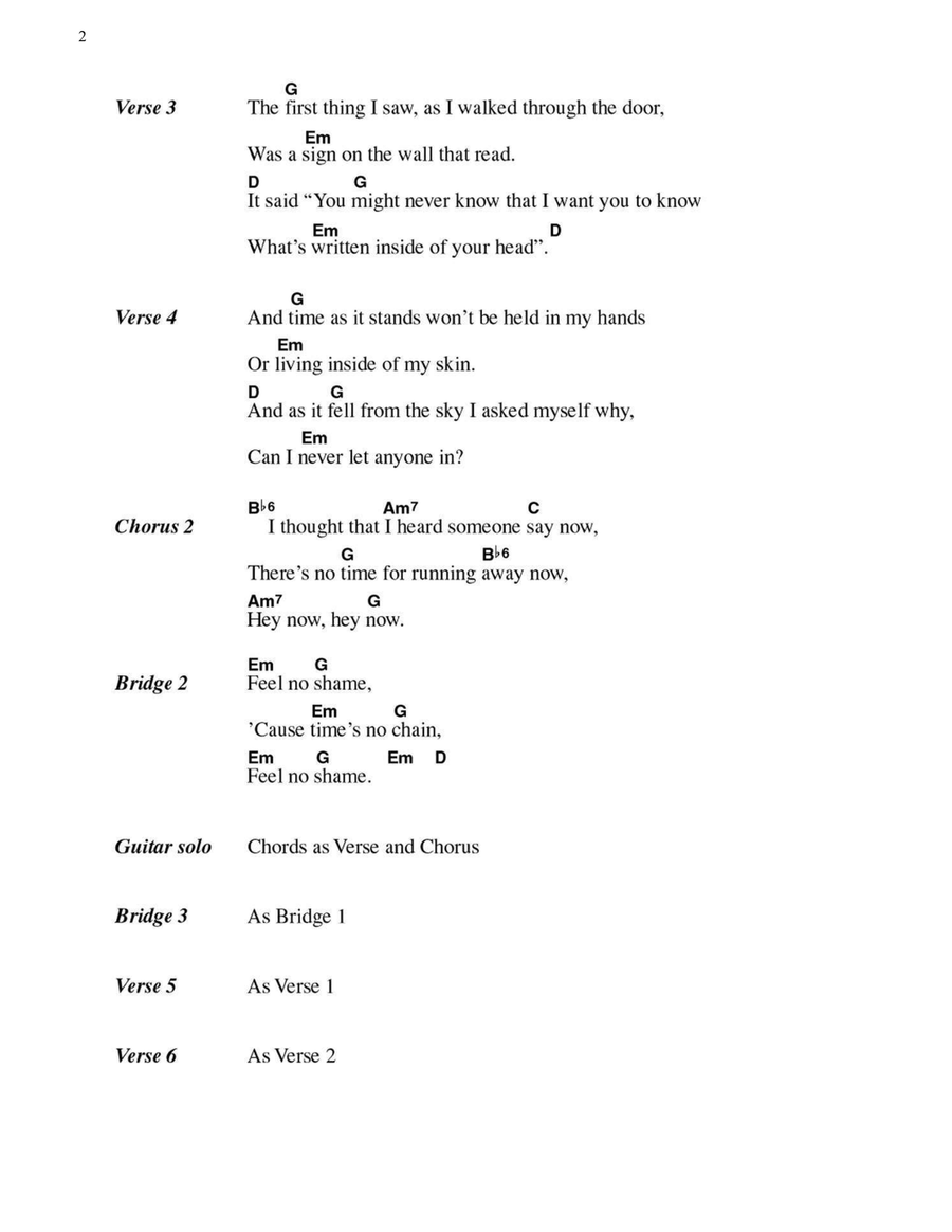 Hey Now! Hey Now! Easy Guitar scores gallery preview page 2