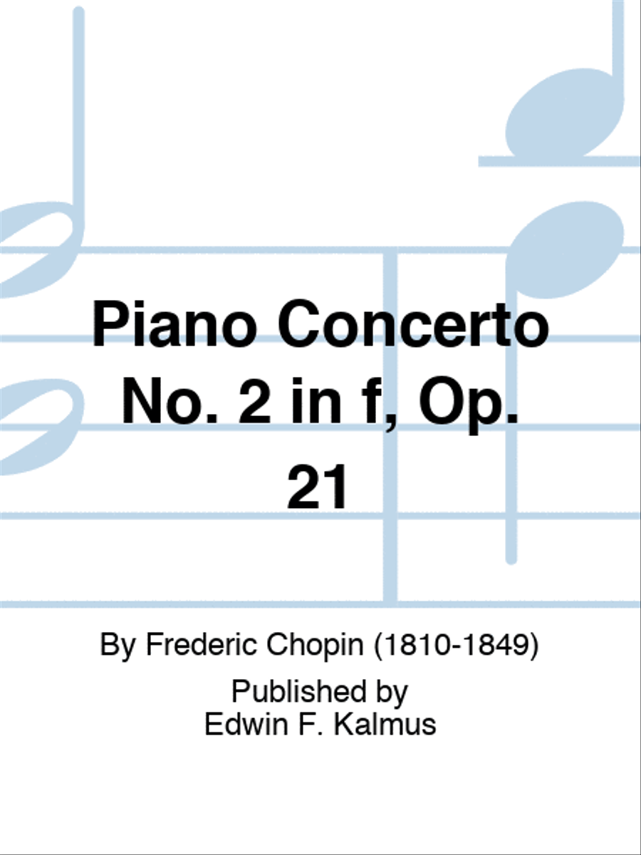 Piano Concerto No. 2 in f, Op. 21 Orchestra scores gallery preview page 1