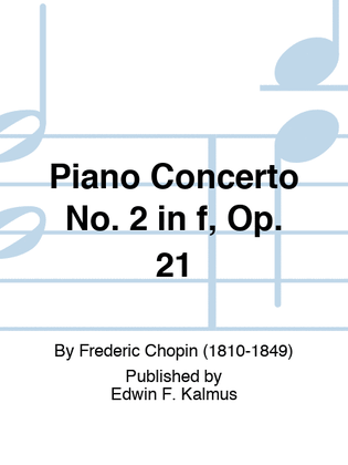 Book cover for Piano Concerto No. 2 in f, Op. 21
