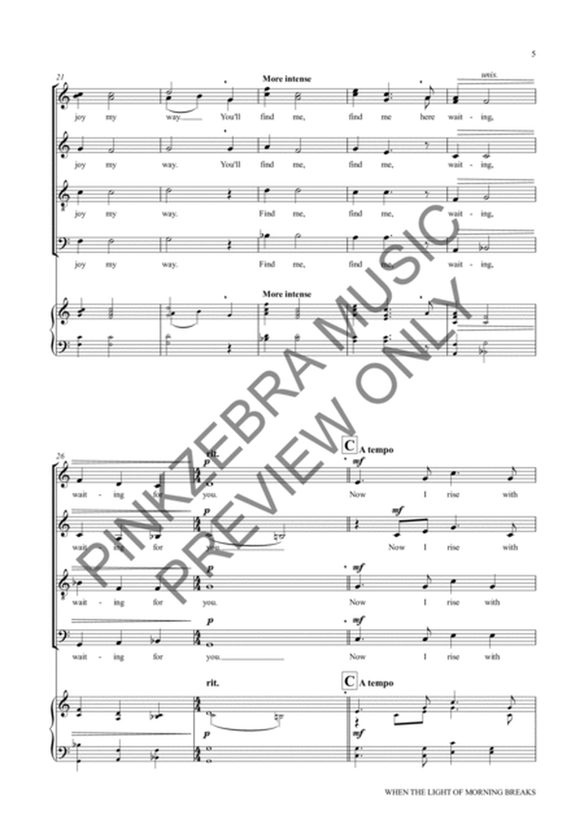 When the Light of Morning Breaks SATB Acappella image number null