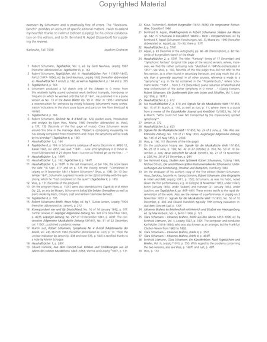 Symphony No. 4 in D minor Op. 120 Orchestra scores gallery preview page 7