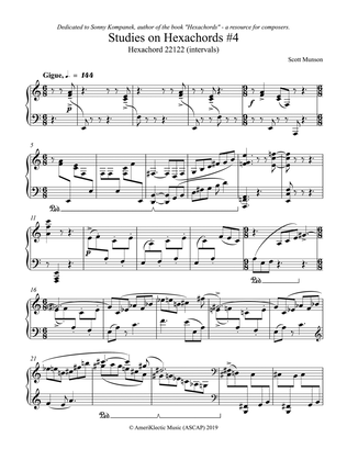 Gigue for solo piano - studies on hexachords #4