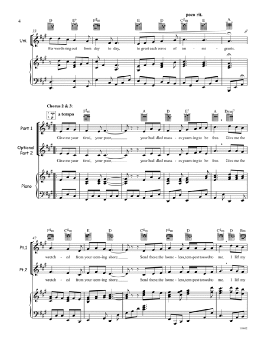 The Promise of Liberty (Unison or 2-part) SA scores gallery preview page 4