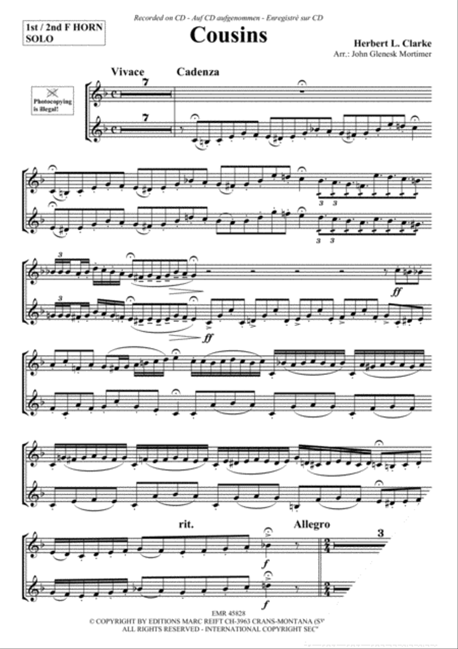 Cousins Horn scores gallery preview page 3