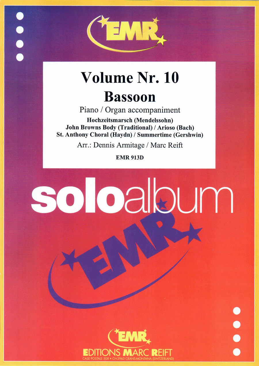 Solo Album Volume 10 Bassoon Solo scores gallery preview page 1