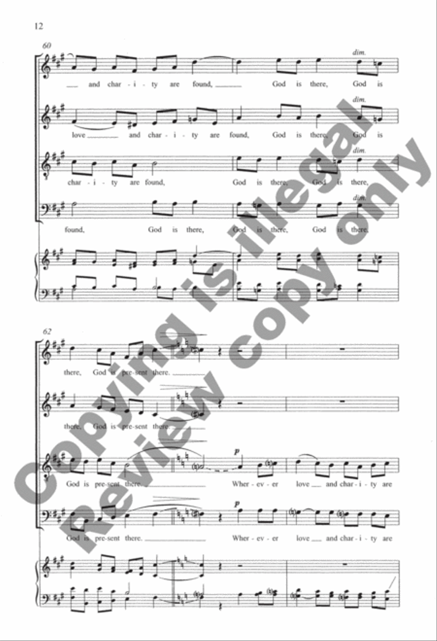 Ubi Caritas Ubi Caritas 4-Part scores gallery preview page 13