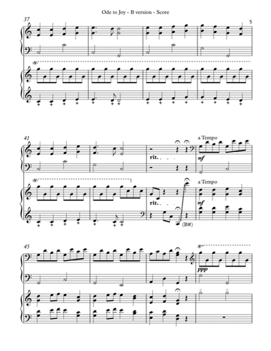 Ode to Joy, B Version Score & Parts image number null