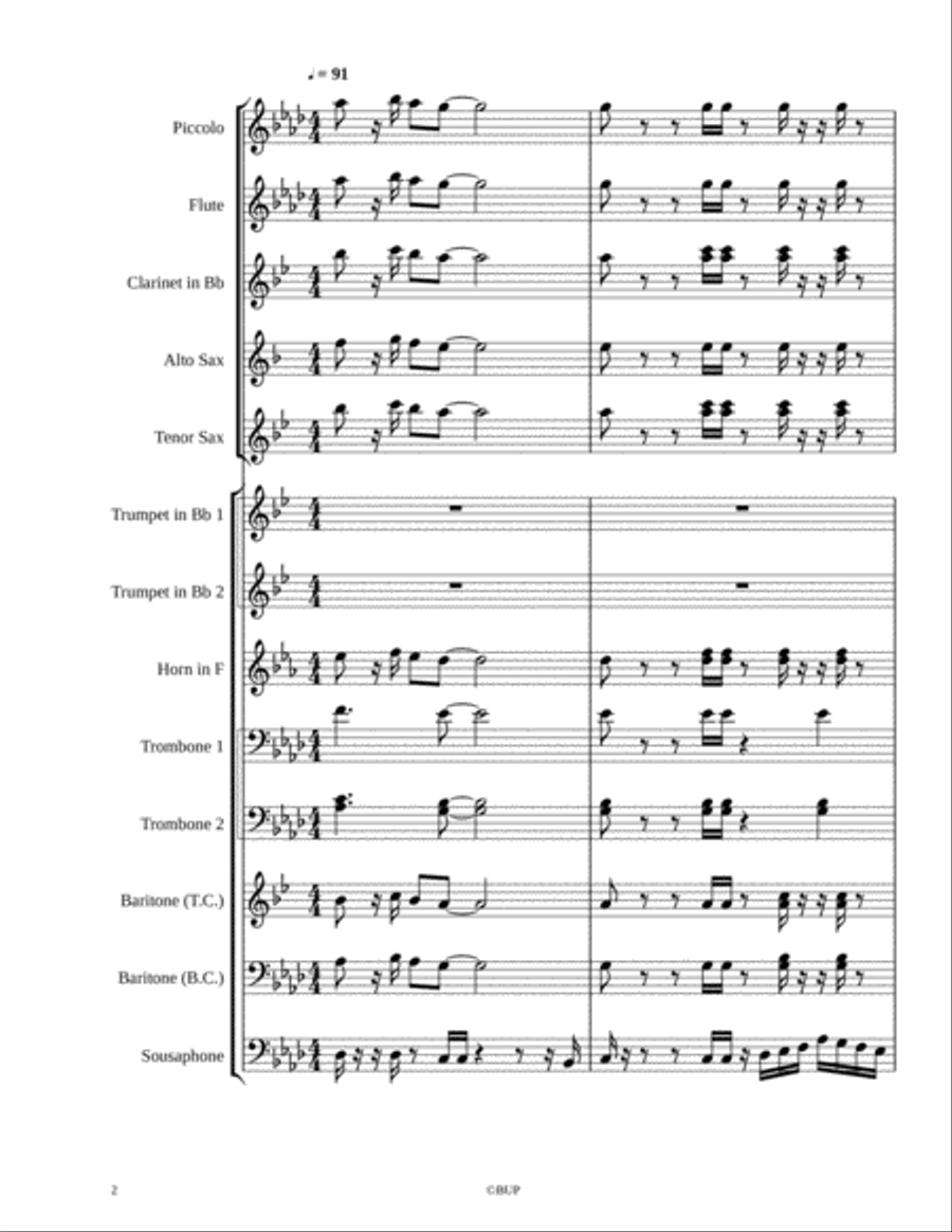 Drake-In My Feelings Marching Band scores gallery preview page 2