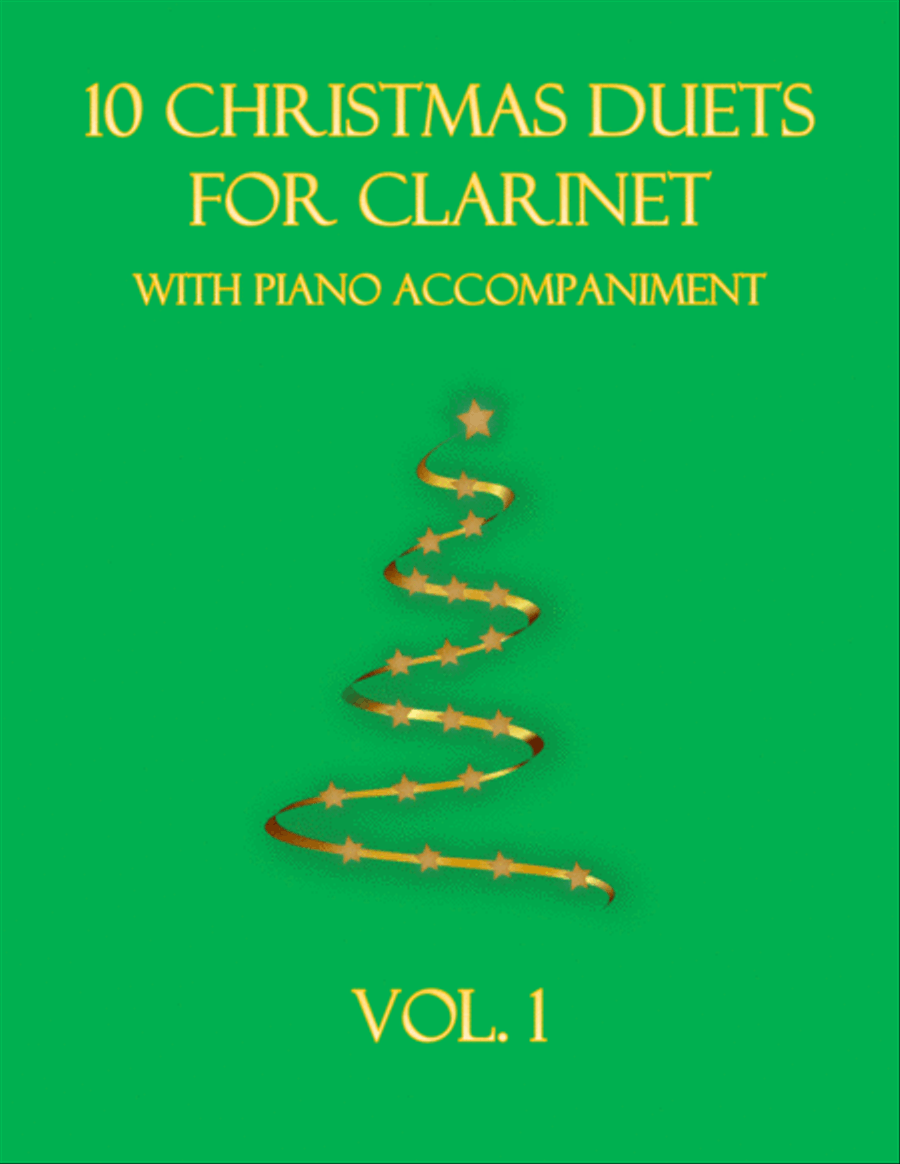 10 Christmas Duets for Clarinet with piano accompaniment vol. 1 Woodwind Duet scores gallery preview page 1
