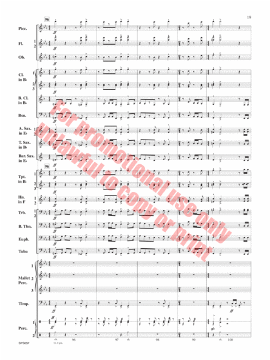Rain and Snow on the Cedar Cliffs Concert Band scores gallery preview page 20