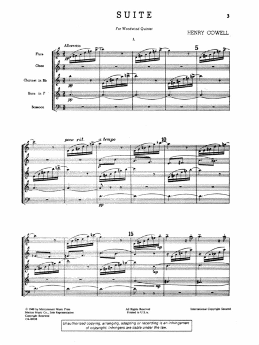 Suite Woodwind Quintet scores gallery preview page 3