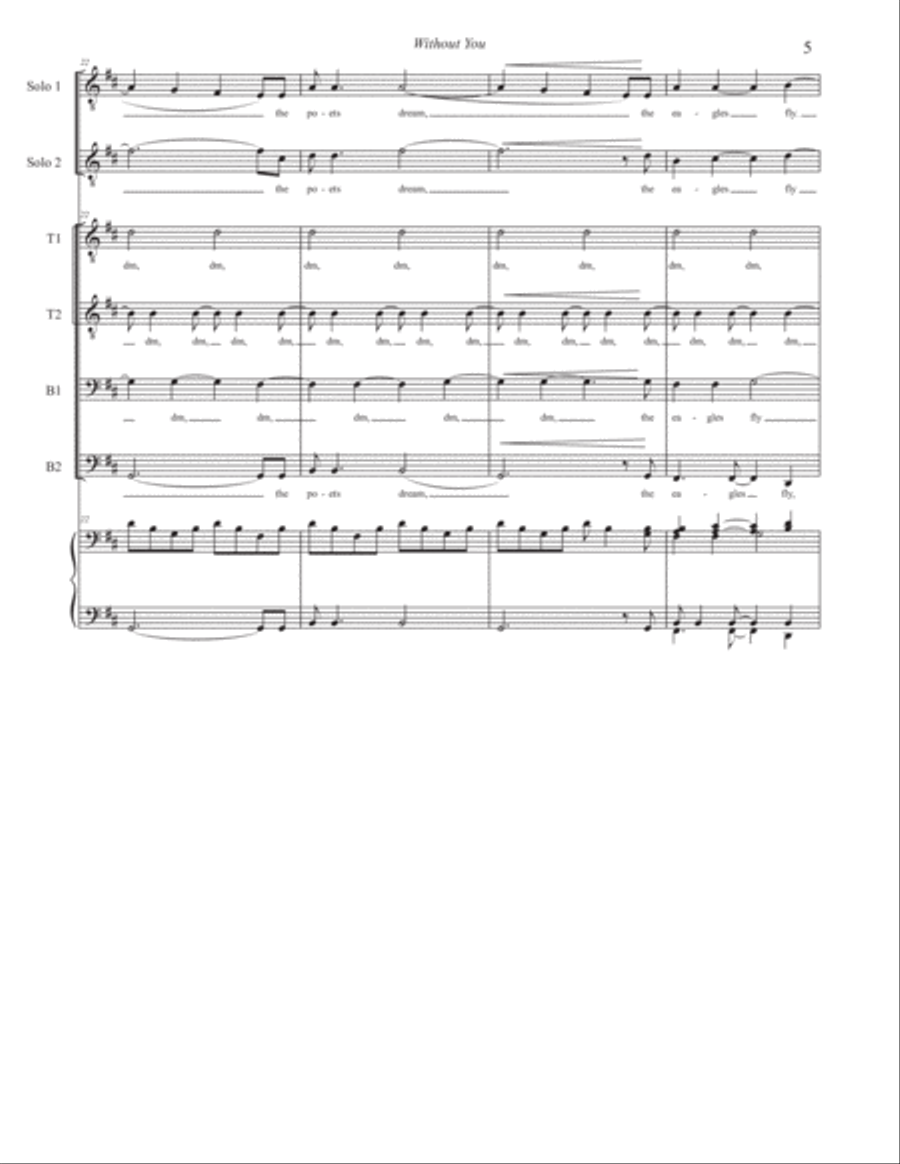 Without You TTBB scores gallery preview page 5