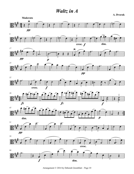 Classic Waltz Trios for Strings - Viola B