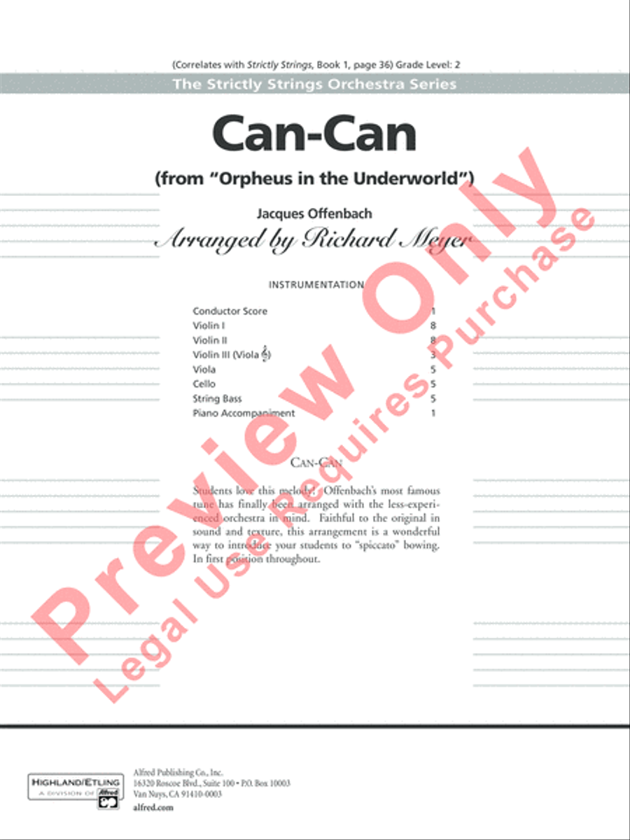 Can-Can Can-Can String Orchestra scores gallery preview page 2