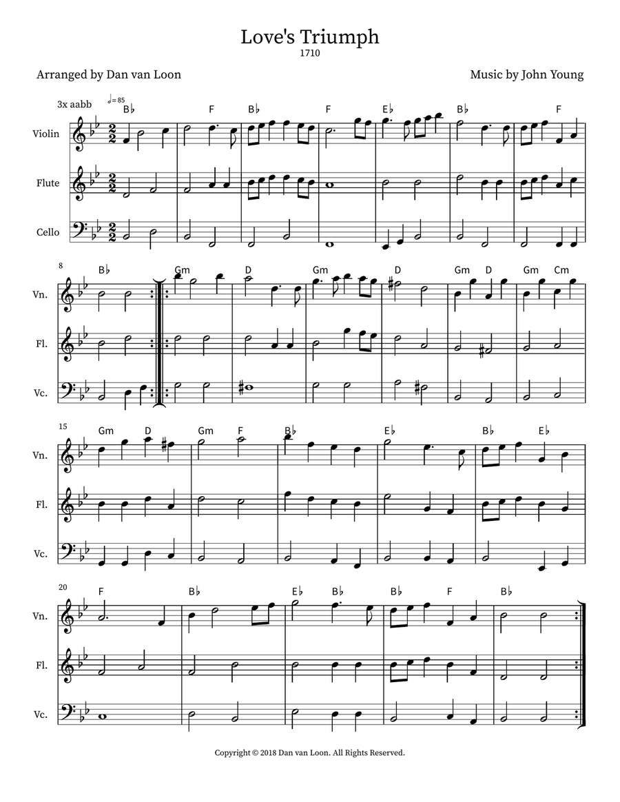 Love's Triumph Small Ensemble scores gallery preview page 1