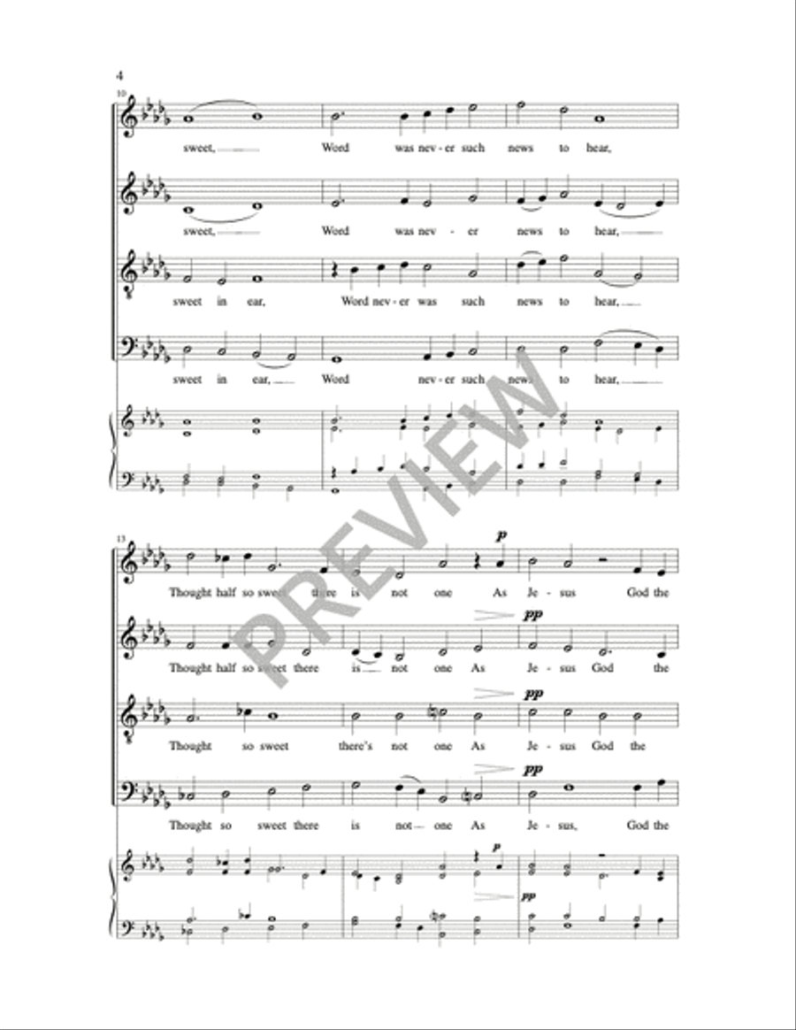 Jesus, Be Our Delight Jesus, Be Our Delight 4-Part scores gallery preview page 8