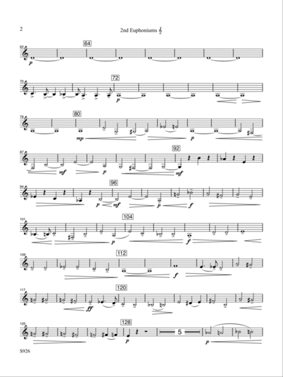Spoon River - Bb Euphonium 2 B.C. Concert Band scores gallery preview page 2