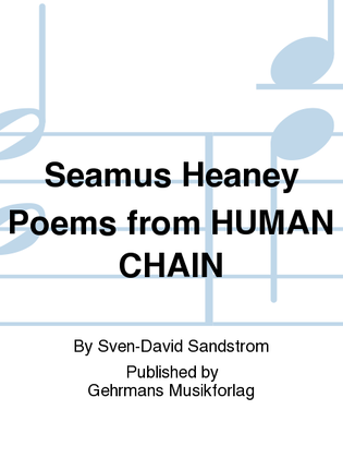 Seamus Heaney Poems from HUMAN CHAIN