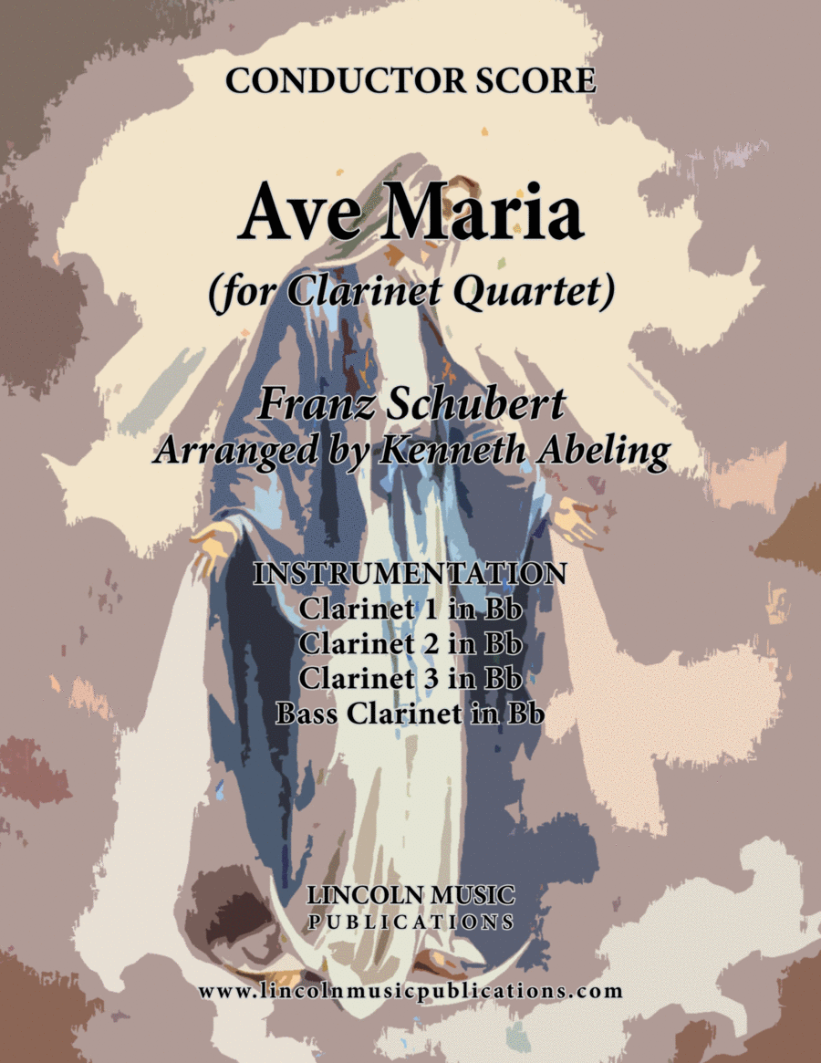 Ave Maria (for Clarinet Quartet) Clarinet Quartet scores gallery preview page 1