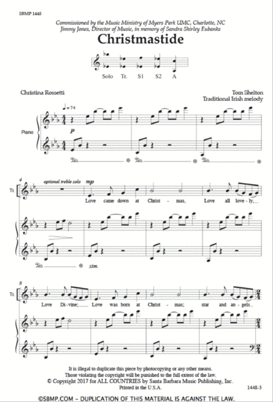 Christmastide - SSA Octavo SSA scores gallery preview page 2