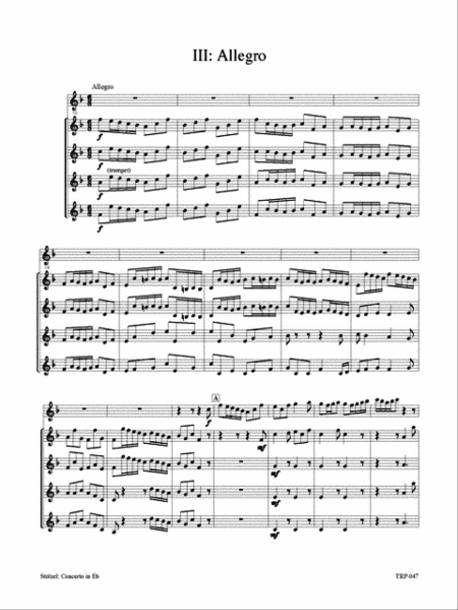 Concerto in E-flat Small Ensemble scores gallery preview page 4