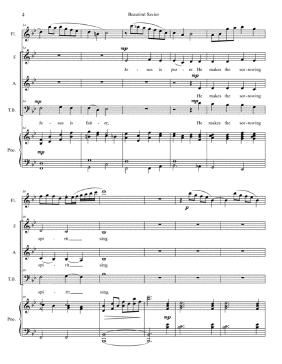 Beautiful Savior 4-Part scores gallery preview page 5