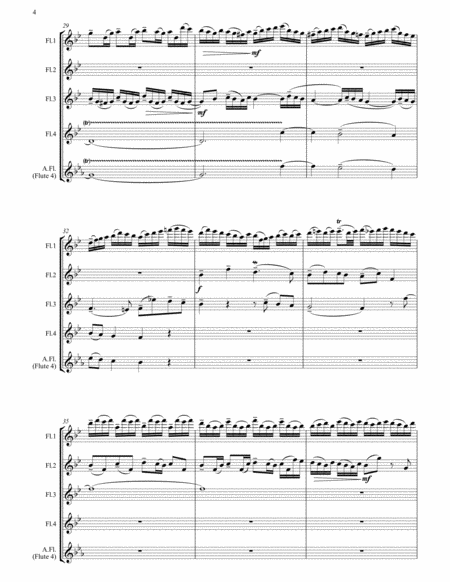 Little Fugue in G minor arranged for Flute Quartet image number null