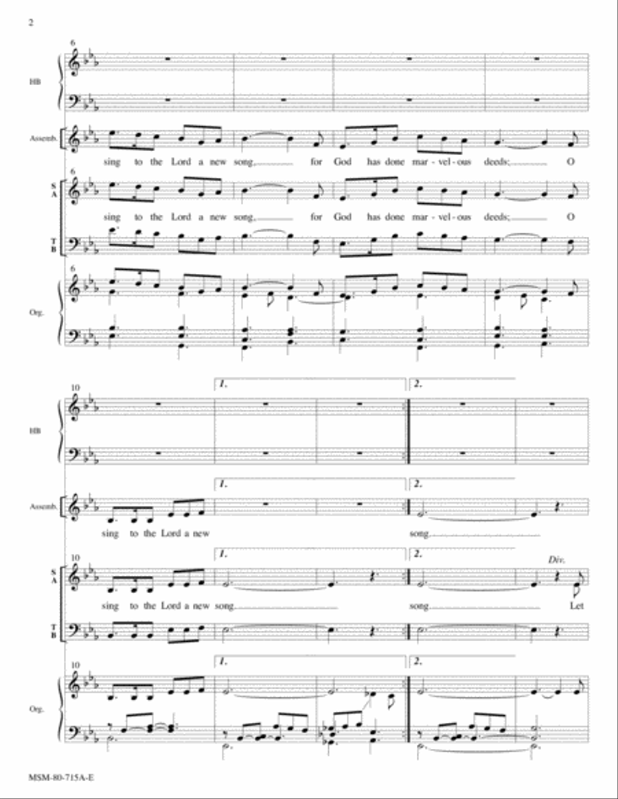Sing to the Lord a New Song Choir scores gallery preview page 2