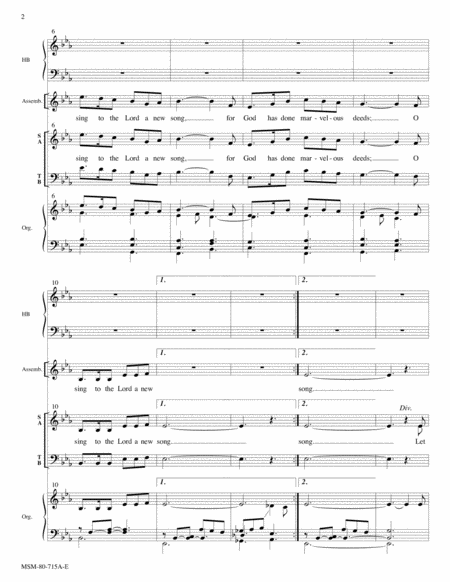Sing to the Lord a New Song (Downloadable Full Score) image number null