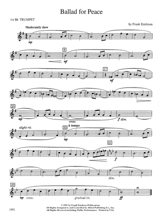Ballad for Peace: 1st B-flat Trumpet