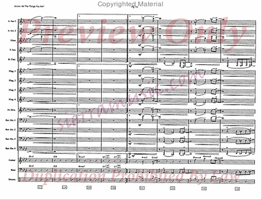 All The Things You Are Jazz Ensemble scores gallery preview page 16