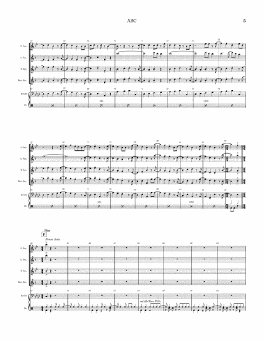 ABC ABC Saxophone Quartet scores gallery preview page 5